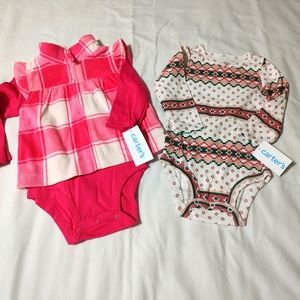 Baby Girl Long sleeve onesies bundle 9 months
